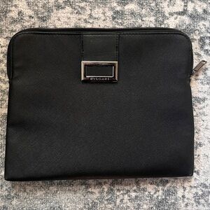 Bvlgari Cosmetics Bag Large Pouch Clutch BVLGARI Parfum Makeup Travel Case